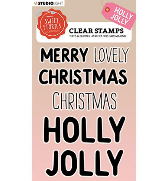 Studiolight, Stempel Quotes large Holly jolly Sweet Stories nr.294