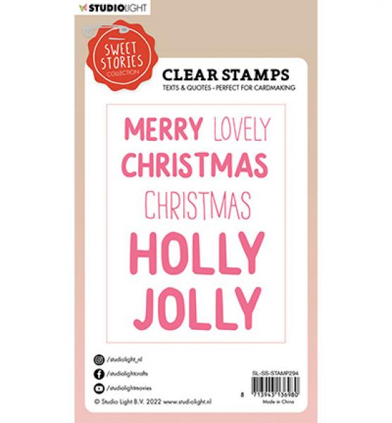 Studiolight, Stempel Quotes large Holly jolly Sweet Stories nr.294