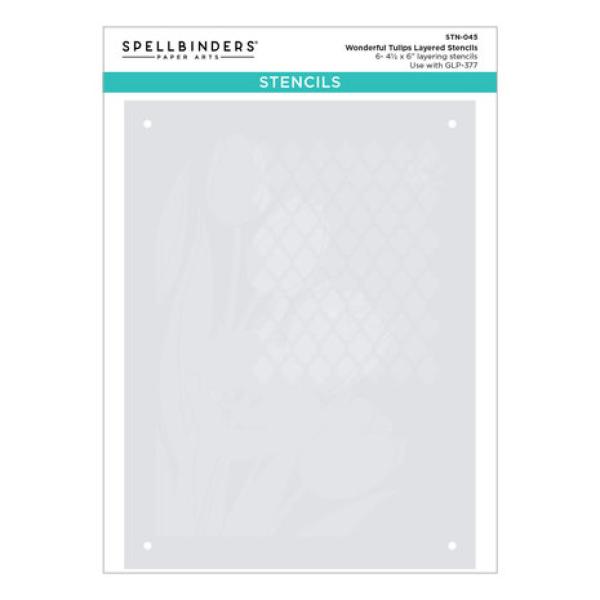 Spellbinders, Wonderful Tulips Layered Stencils