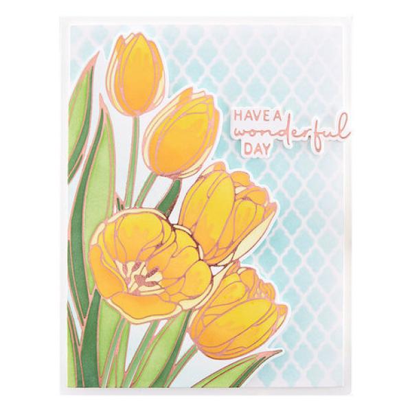 Spellbinders, Wonderful Tulips Layered Stencils