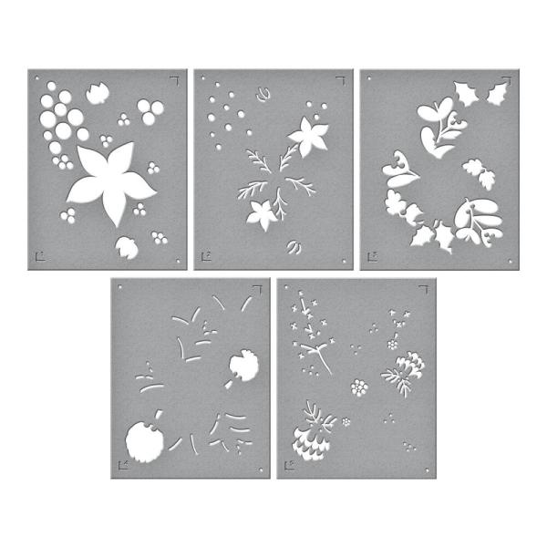 Spellbinders, Christmas Florals Stencil