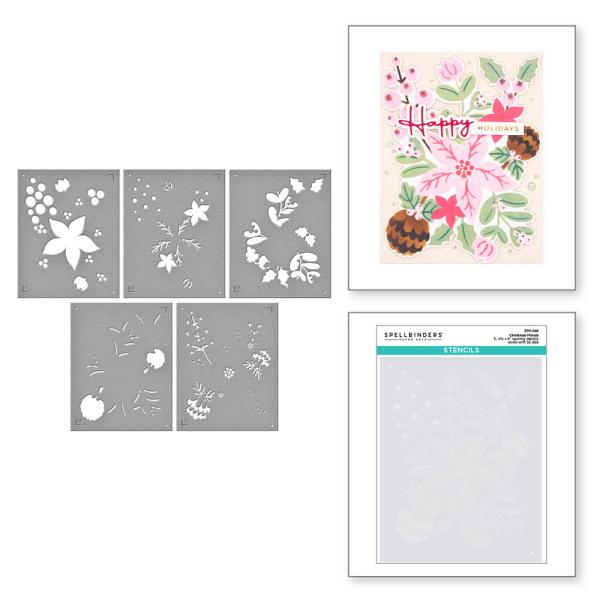 Spellbinders, Christmas Florals Stencil