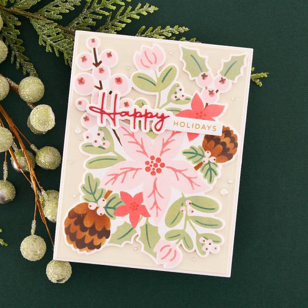 Spellbinders, Christmas Florals Stencil
