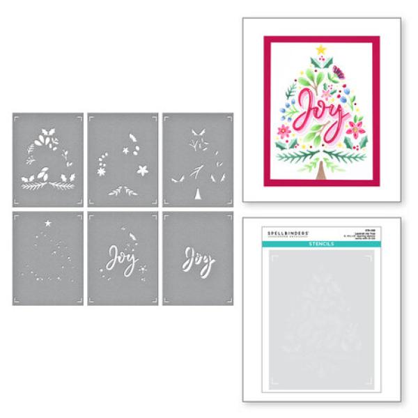 Spellbinders, Layered Joy Tree Stencils