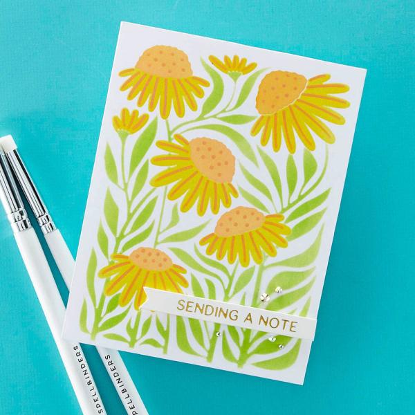 Spellbinders, Coneflower Layered Stencil