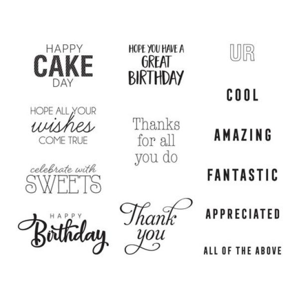 Spellbinders, Complimentary Slider Greetings Clear Stamp