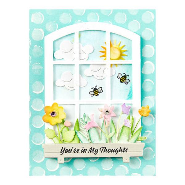 Spellbinders, Sending Sunshine Sentiments Clear Stamp Set