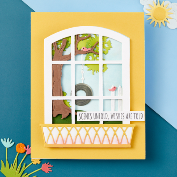 Spellbinders, Sending Sunshine Sentiments Clear Stamp Set