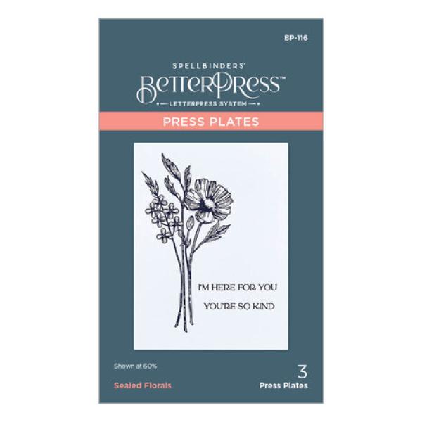 Spellbinders, BetterPress Sealed Florals Press Plate