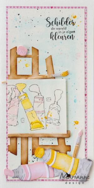 Marianne Design, Clear Stamps Tiny's Borders Paint Tubes