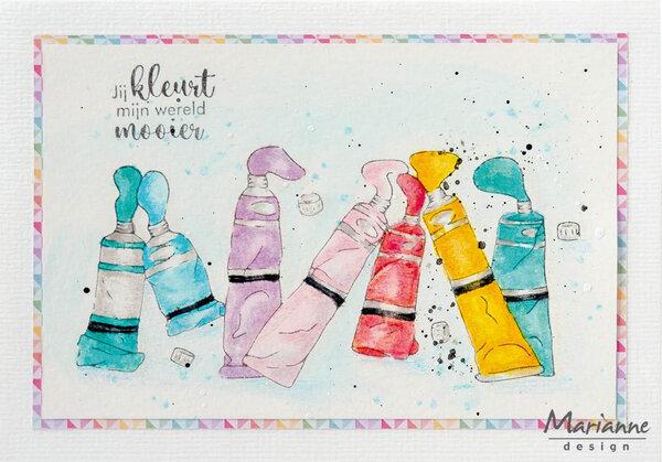 Marianne Design, Clear Stamps Tiny's Borders Paint Tubes