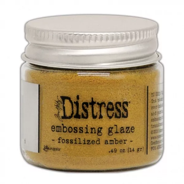 Ranger Distress Embossing Glaze Fossilized Amber Tim Holtz