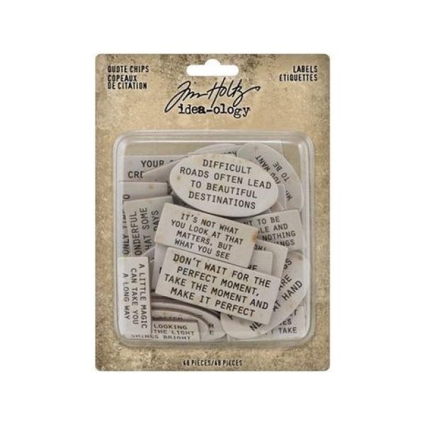 Idea-ology, Tim Holtz Quote Chips Labels