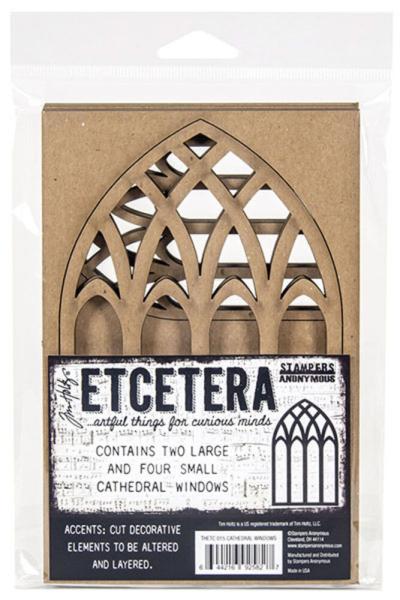Stampers Anonymous, Cathedral Windows Tim Holtz Etcetrera Chipboard