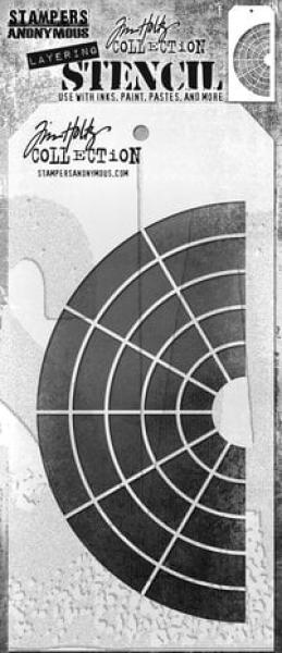 Stampers Anonymous, Wheel Tim Holtz Layering Stencil