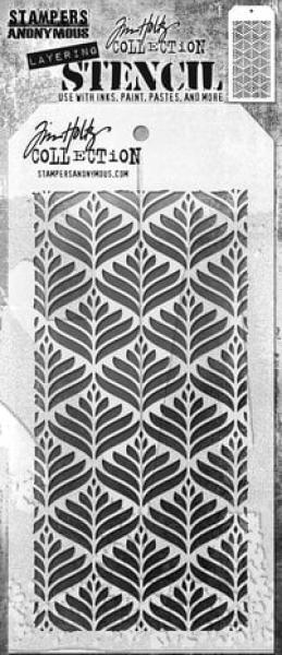 Stampers Anonymous, Deco Leaf Tim Holtz Layering Stencil