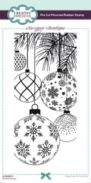 Creative Expressions, Designer Boutique Rubber Stamp DL Bauble Bough