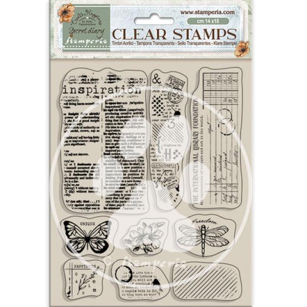 Stamperia, Create Happiness Secret Diary Clear Stamps Inspiration