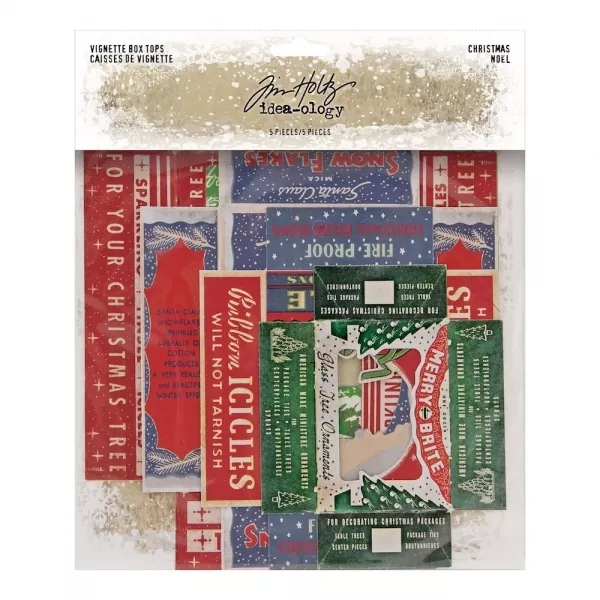 Tim Holtz Vignette Box Tops Christmas