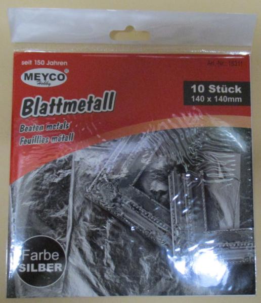 Meyco, Blattmetall silber 10 Bogen