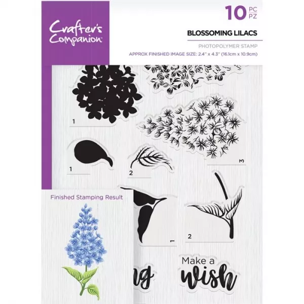Crafter's Companion Photopolymer Stamp - Blossoming Lilacs