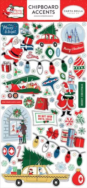 Carta Bella Merry Christmas Chipboard Accents