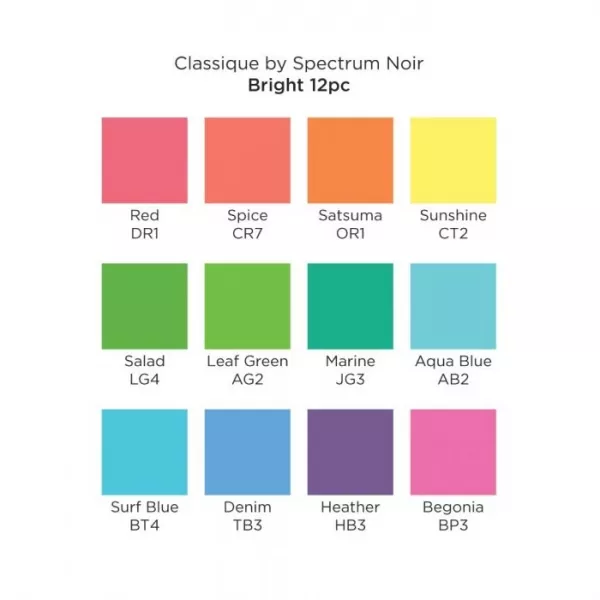Spectrum Noir Classique (12PC) - Bright, Crafters Companion