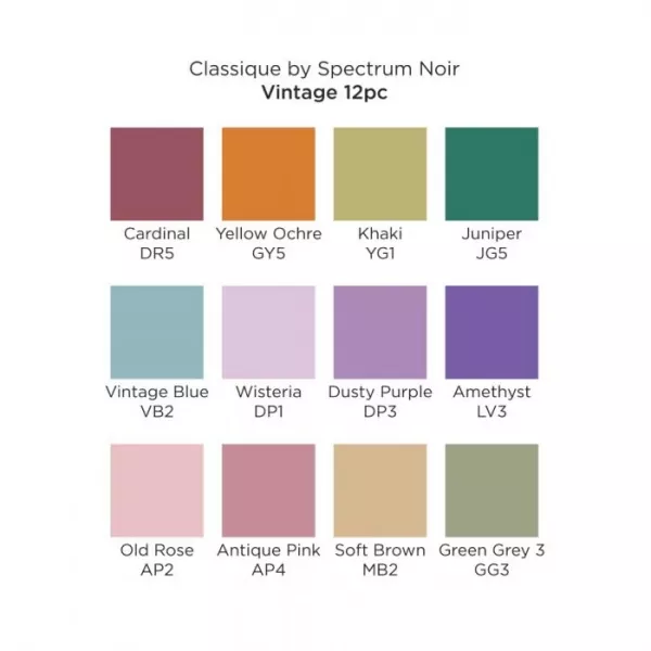 Spectrum Noir Classique (12PC) - Vintage, Crafters Companion