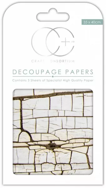 Craft Consortium Cracked Wood Decoupage Papers