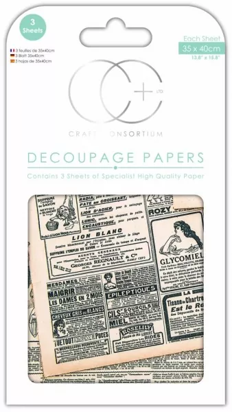Craft Consortium Going to Press Decoupage Papers