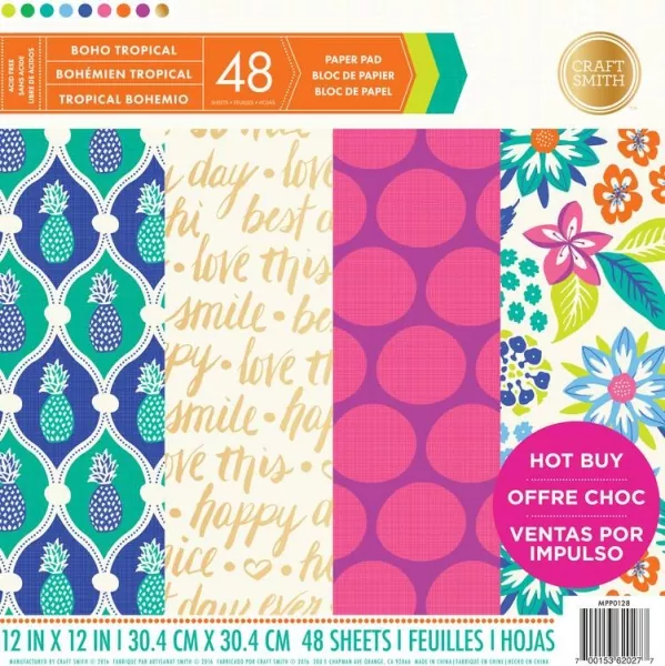 Craft Smith, Scrapbook Block Boho Tropical