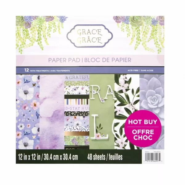 Craft Smith Scrapbook Block Grace mit Goldfoil