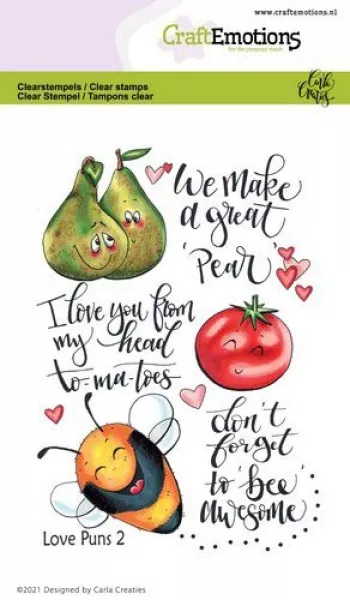 CraftEmotions clearstamps - Love Puns 2 Carla Creaties