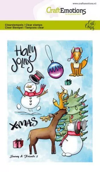 CraftEmotions, Stamps Snowy & friends 2 Carla Creaties