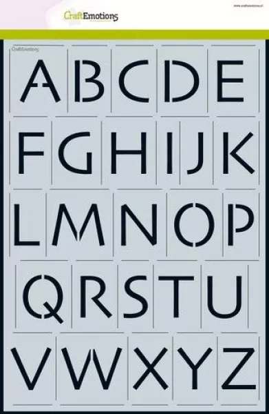 CraftEmotions Schablone - Alphabet Großbuchstaben Skia A4