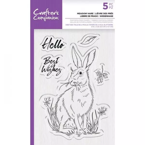 Crafter's Companion Meadow Hare Clear Stamps