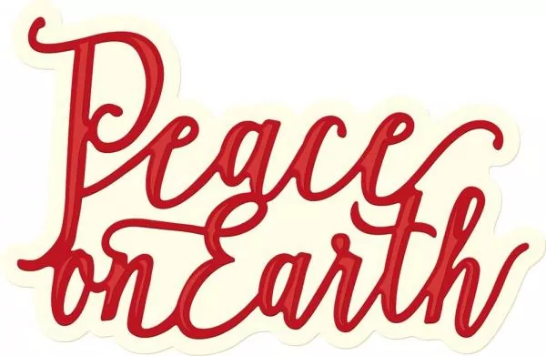Crafter's Companion Vintage Christmas Peace on Earth Dies