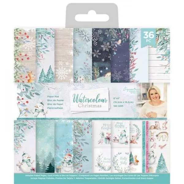 Crafter's Companion Watercolour Christmas 6x6 Inch Paper Pad