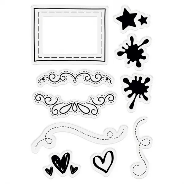 Sara Signature Crafty Fun A6 Acrylic Stamp - Accents & Frames, Crafters Companion