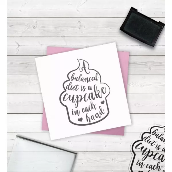 Crafter's Companion Clear Acrylic Stamp - Cupcake Diet