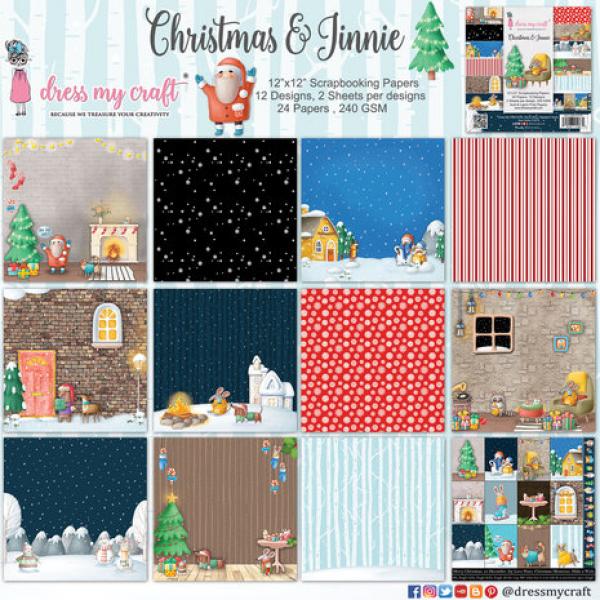 Dress My Craft, Christmas & Jinnie 6x6 Inch Paper Pad