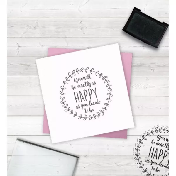 Crafter's Companion Clear Acrylic Stamp - Happy as you Decide