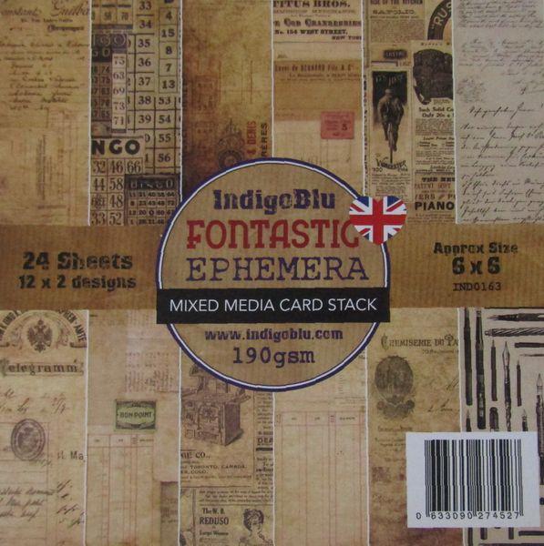 Indigo Blue, Paper Pad Fontastic Ephemera