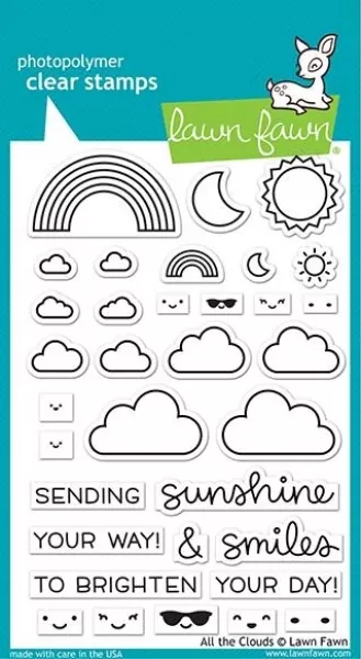 Lawn Fawn All the Clouds Clear Stamps