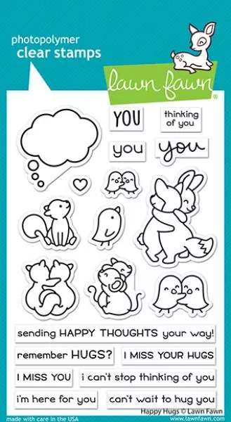 Lawn Fawn Happy Hugs Clear Stamps