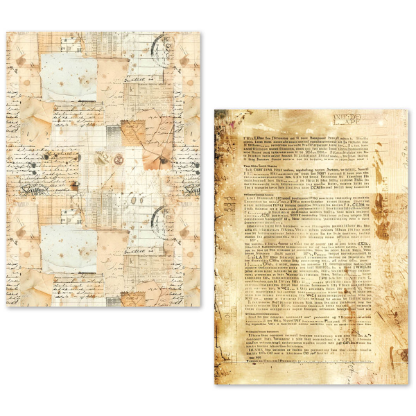 Ciao Bella, Vintage Manuscript A5 Tissue Paper Set