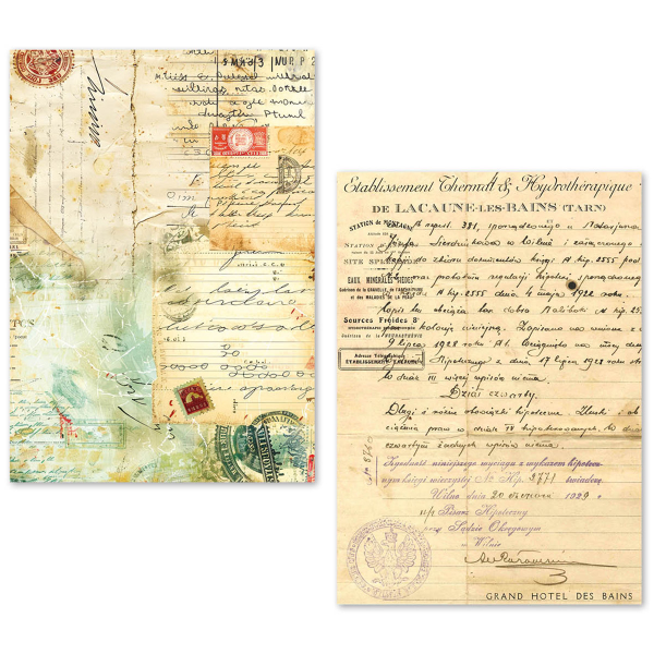 Ciao Bella, Vintage Manuscript A5 Tissue Paper Set