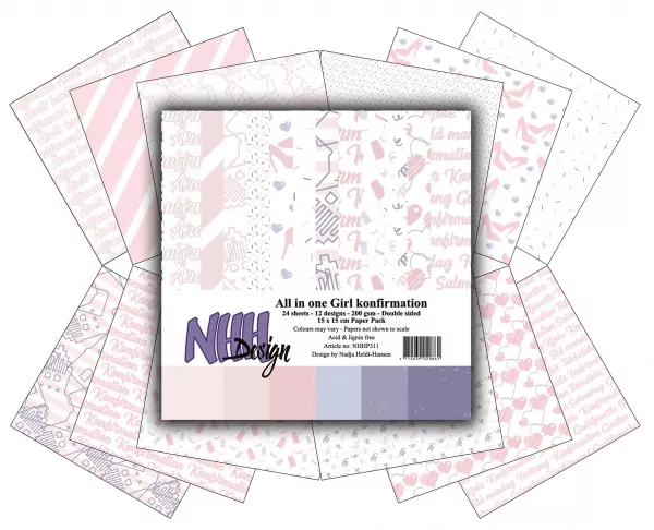 NHH Design All in One Girl Konfirmation 6x6 Inch Paper Pack