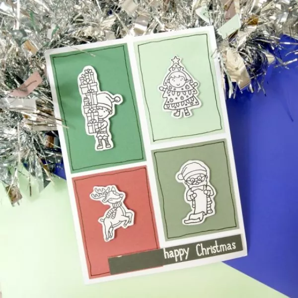 Hunkydory, Happy Town Stamp Set - Santa's Reindeers