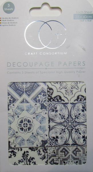 Craft Consortium, Decoupage Papers Ornate Tile